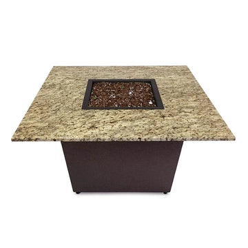 Venice Fire Table with Santa Cecilia Granite Top