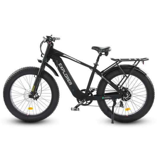 Ecotric Explorer 26 inches 48V Fat Tire Electric Bike with Rear Rack - Savvy Hikers