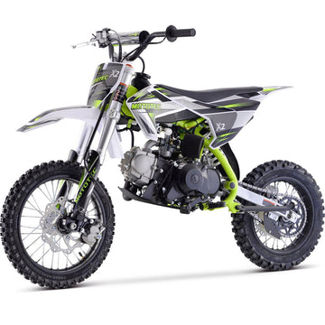 MotoTec X2 110cc 4-Stroke Gas Dirt Bike Green