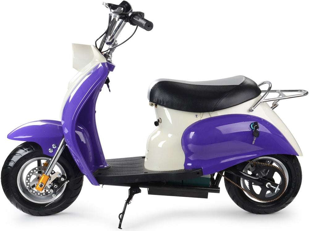 MotoTec 24v Electric Moped Purple – Active Oasis Pro