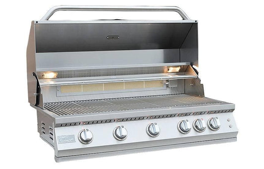 KoKoMo Professional 5 Burner 40 Inch Built In Grill with Lights & Infrared Back Burner SKU KO-BAK5BG-PRO - Kozy Korner Fire Pits